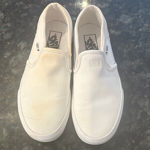 Vans Women Slip-On Canvas Sneakers - White